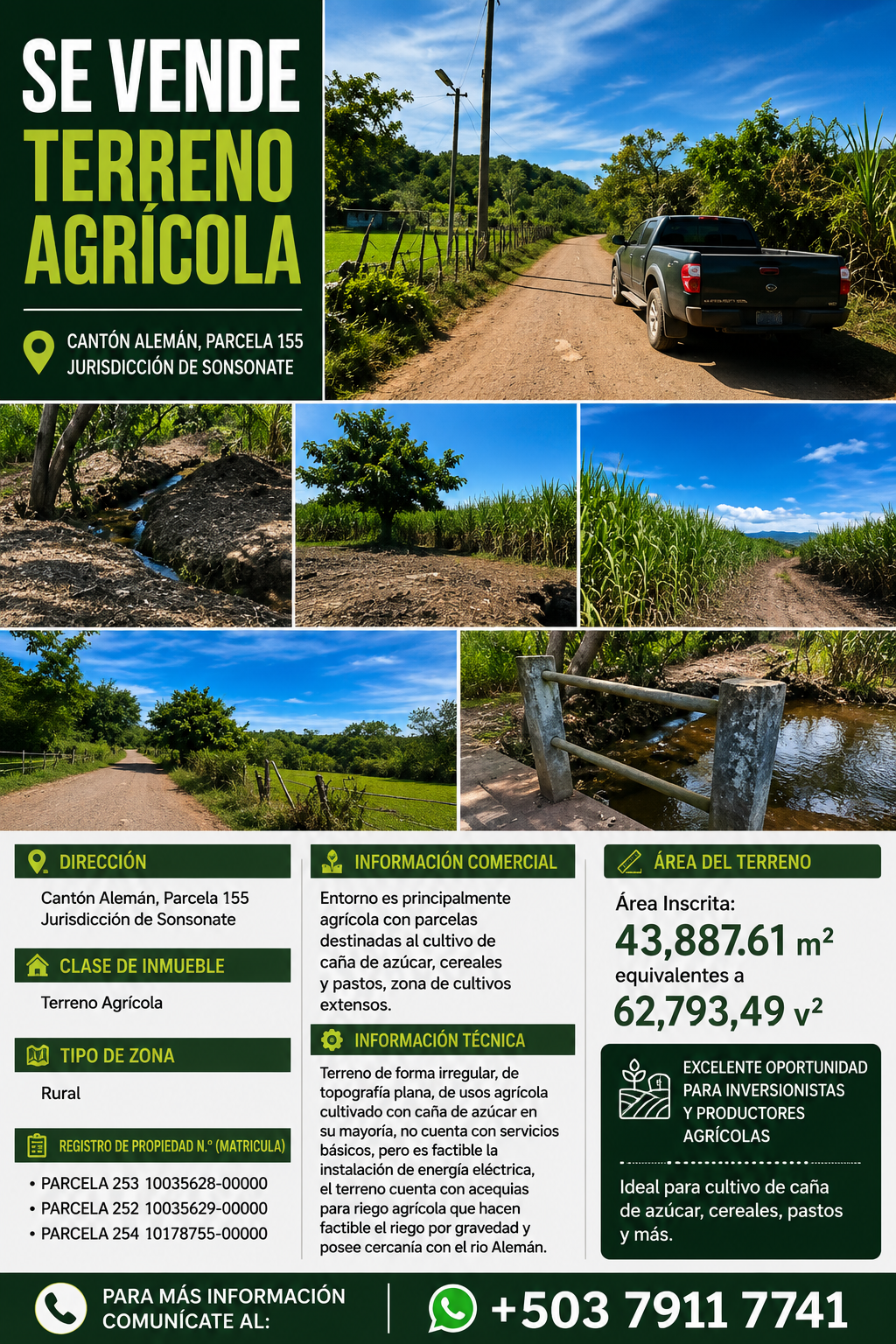 GRAN OPORTUNIDAD PARA INVERSIONISTAS | TERRENO AGRÍCOLA EN VENTA EN SONSONATE