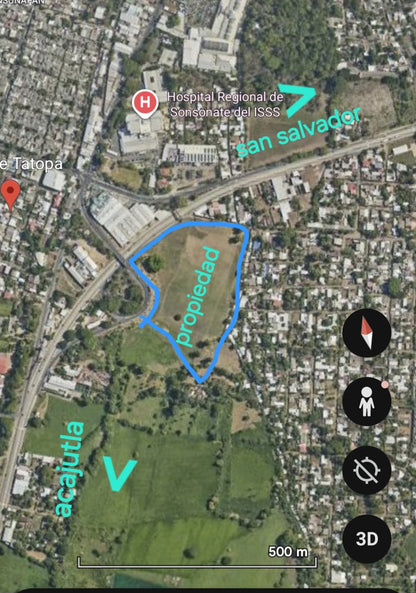 Terreno Comercial en Venta con Ubicación Estratégica sobre el Bay Pass de Sonsonate