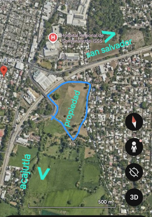 Terreno Comercial en Venta con Ubicación Estratégica sobre el Bay Pass de Sonsonate
