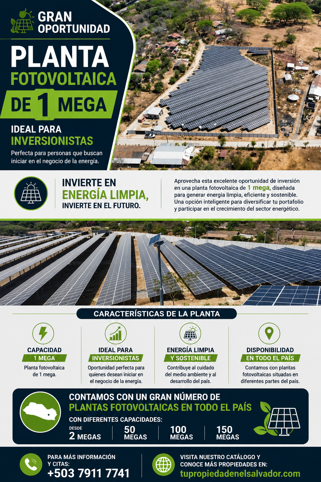 Gran Oportunidad de Inversión en Planta Fotovoltaica de 1 Mega
