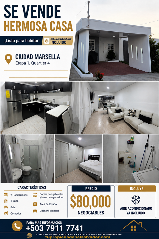 Casa Moderna en Venta en Ciudad Marsella – Etapa 1, Quartier 4