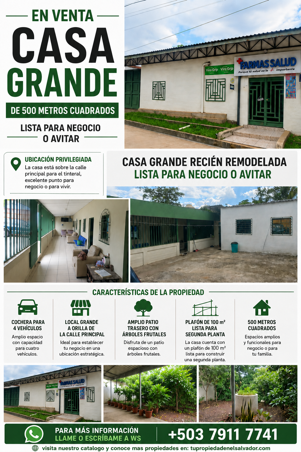 Casa Grande de 500 m² en Venta – Ideal para Negocio o Vivienda