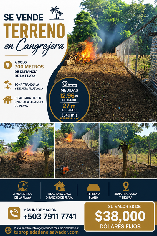 erreno en Venta a 700 Metros de la Playa | Excelente Oportunidad en La Cangrejera
