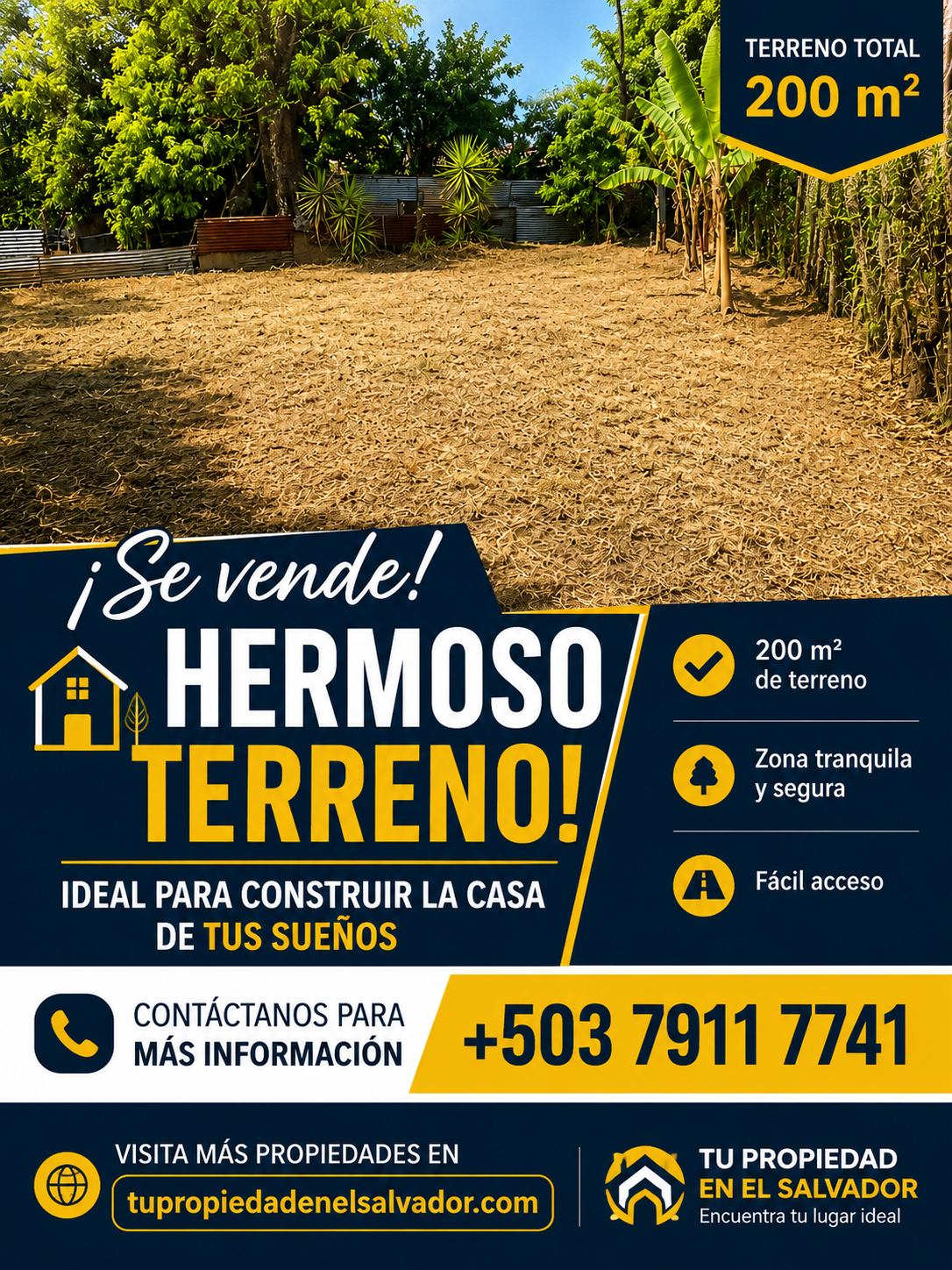 Terreno en Venta – Excelente Ubicación sobre Vía Principal