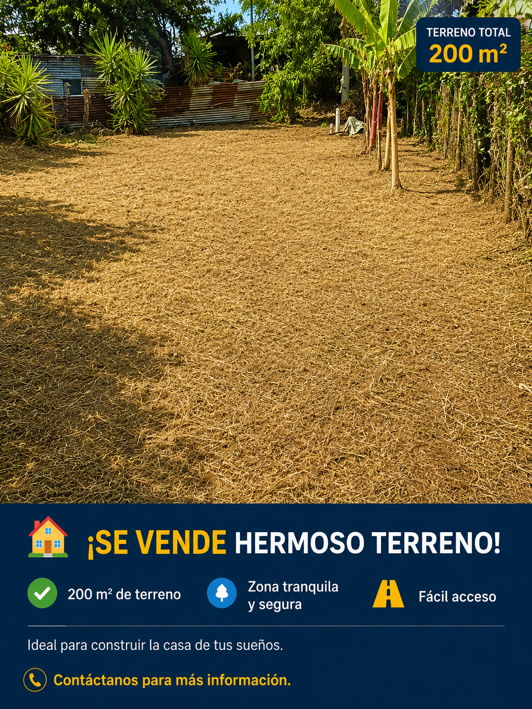 Terreno en Venta – Excelente Ubicación sobre Vía Principal