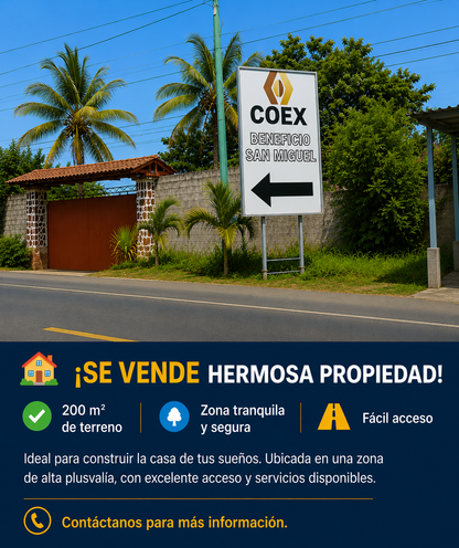Terreno en Venta – Excelente Ubicación sobre Vía Principal