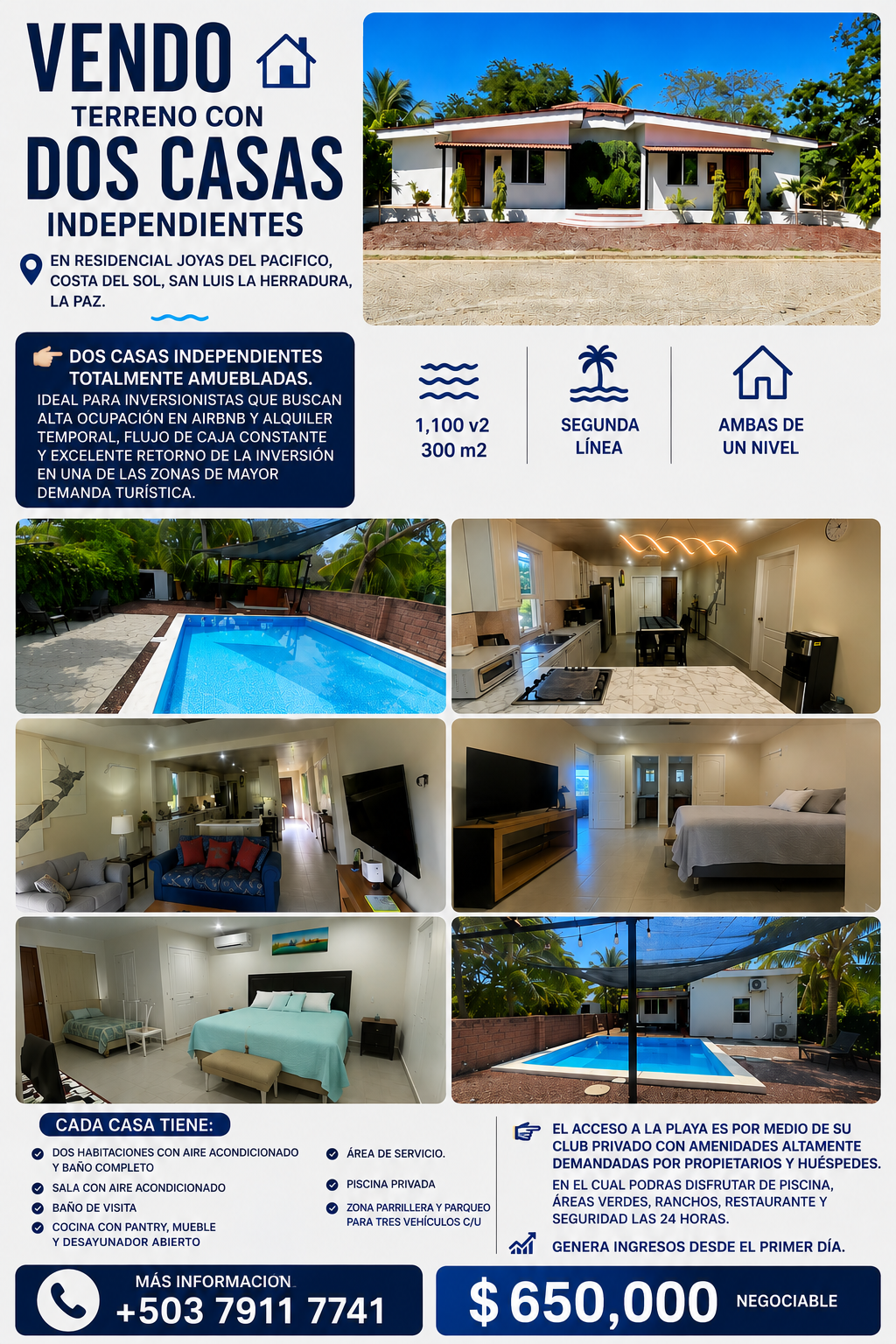 Terreno con 2 Casas Independientes en Joyas del Pacífico – Costa del Sol